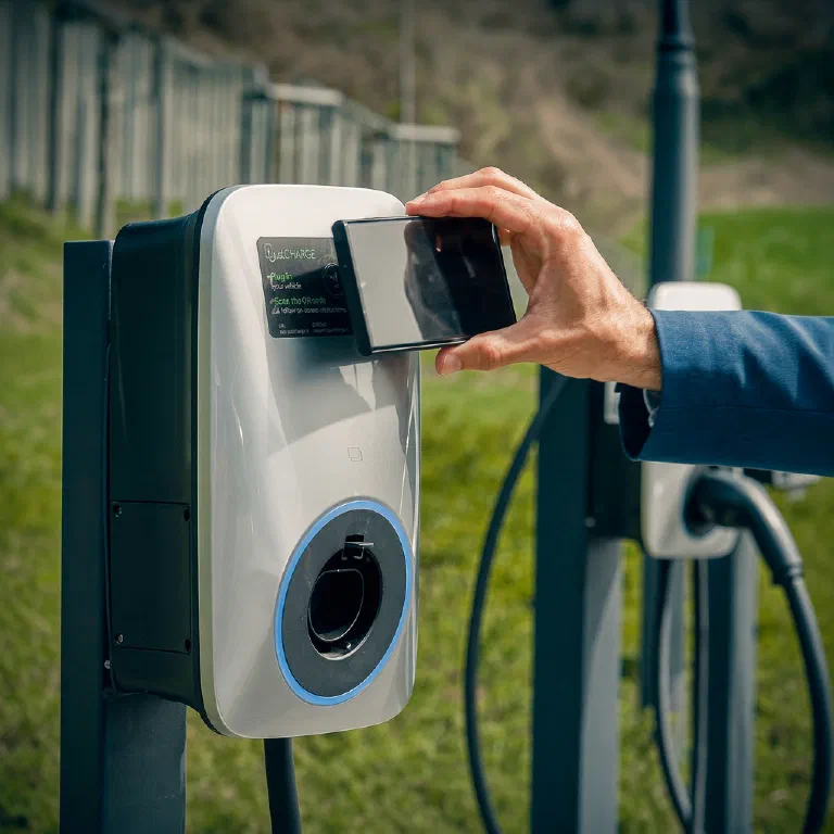 Polnjenje se začne z branjem QR-kode na polnilnici